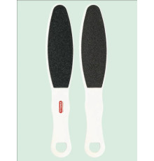 Пилка для педикюра двусторонняя, крупный и мелкий абразив, ручка из пластика, водостойкая, 23 см