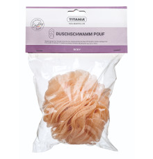  Мочалка-пуф для душа, абрикос