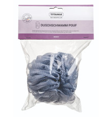  Мочалка-пуф для душа, синяя