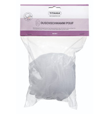  Мочалка-пуф для душа, белая