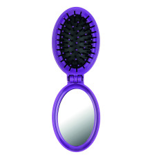 Щетка складная с зеркалом TITANIA, фиолетовая, 8,5 см
