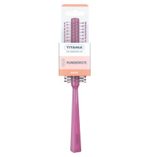 Щетка круглая Round brush (брашинг), диаметр 4 см, розовая, 21 см