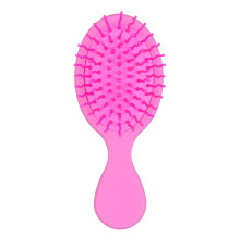 Щетка мини-массажная синтетическая Synthetic brush PASTELL, mini massage brush, розовая, 14 см