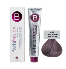 Стойкая крем-краска для волос Berrywell 8.82 Светлый русый пепельно-фиолетовый